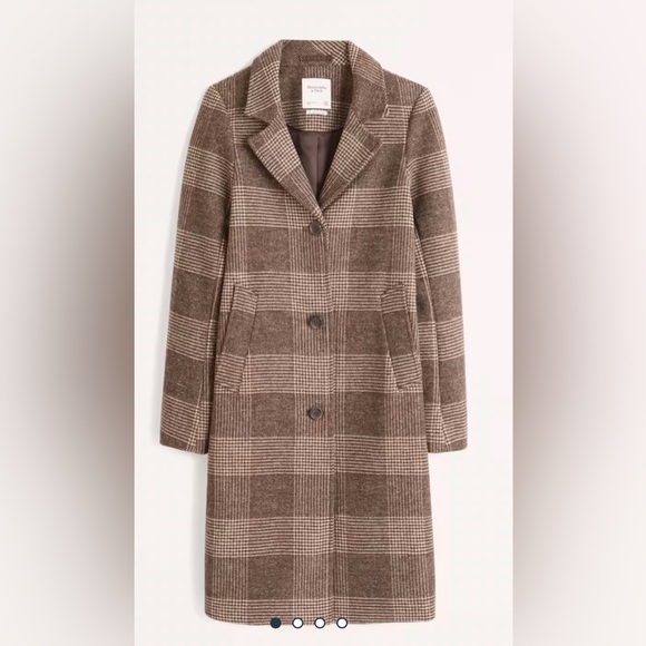 Abercrombie & Fitch Wool-Blend Dad Coat - Picture 2 of 13